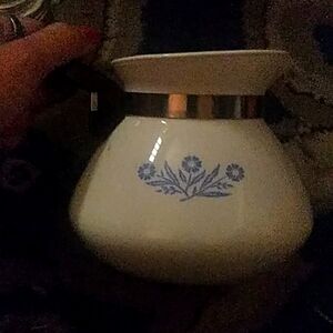 Corningware tea pot coffee pot 6 cup.has  Tea bag holder Vintage.